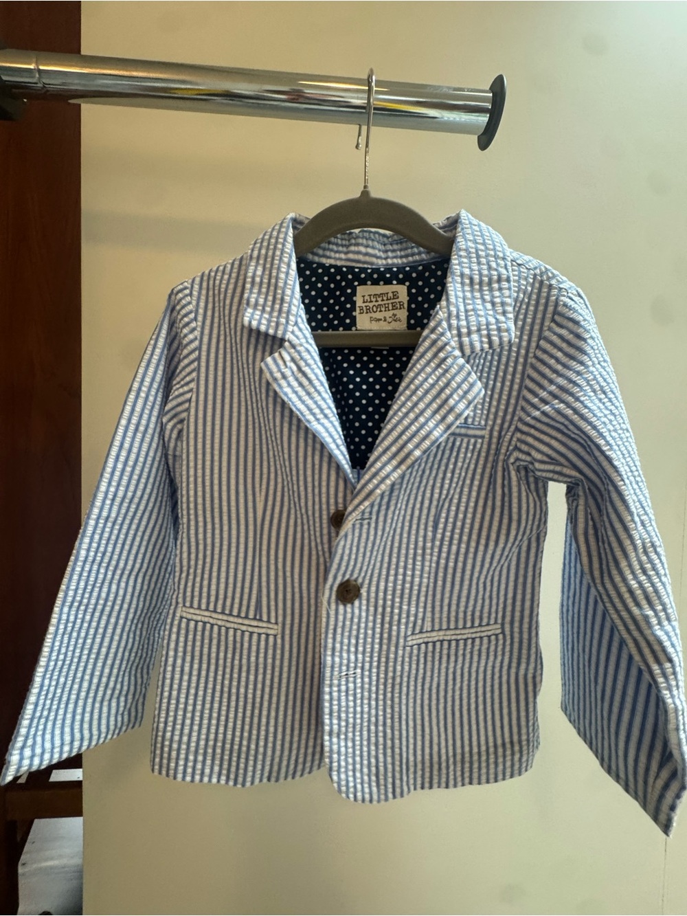 Kids Blue and White Seersucker Suit